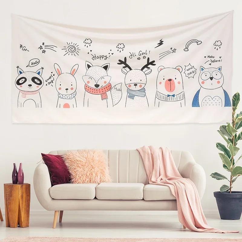 Simple Small Animal Decorative Tapestry Home Wall Living Room Office Decorative Tapestry