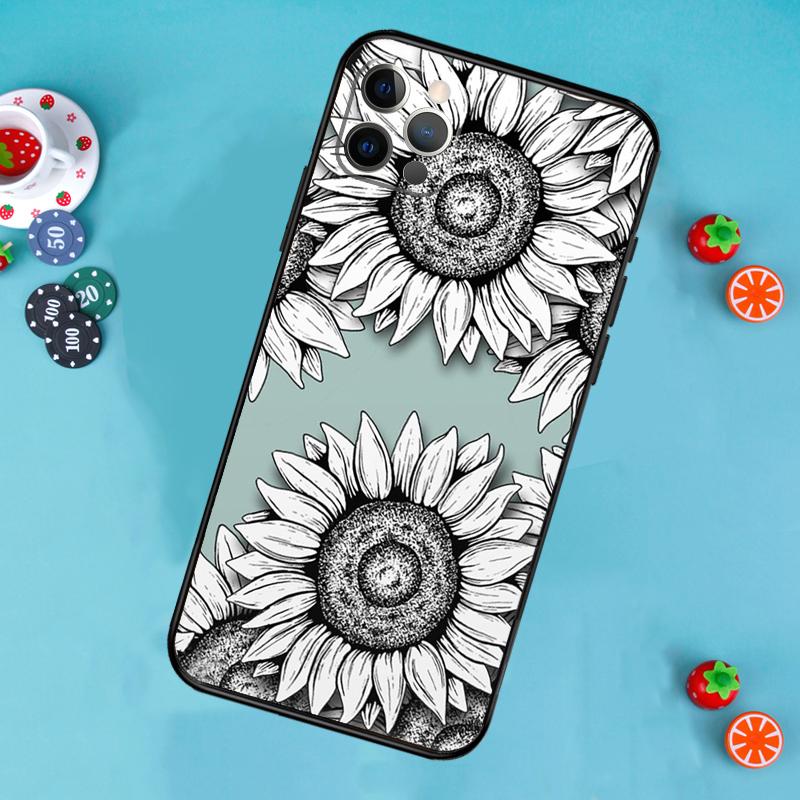 Sunflower Phone Case For iPhone 17 Air 16 15 14 13 12 11 Pro Max 12 13 mini 15 16 Plus 16e Cover Funda