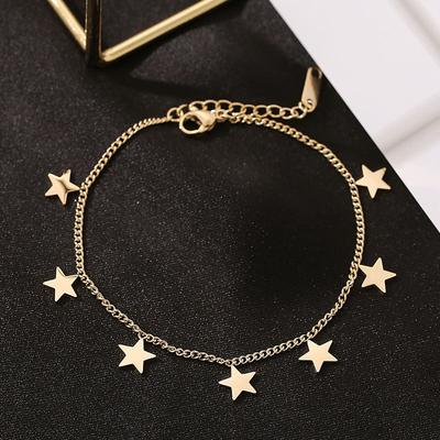 New European and American Wind Titanium Steel Star Bracelet Woman