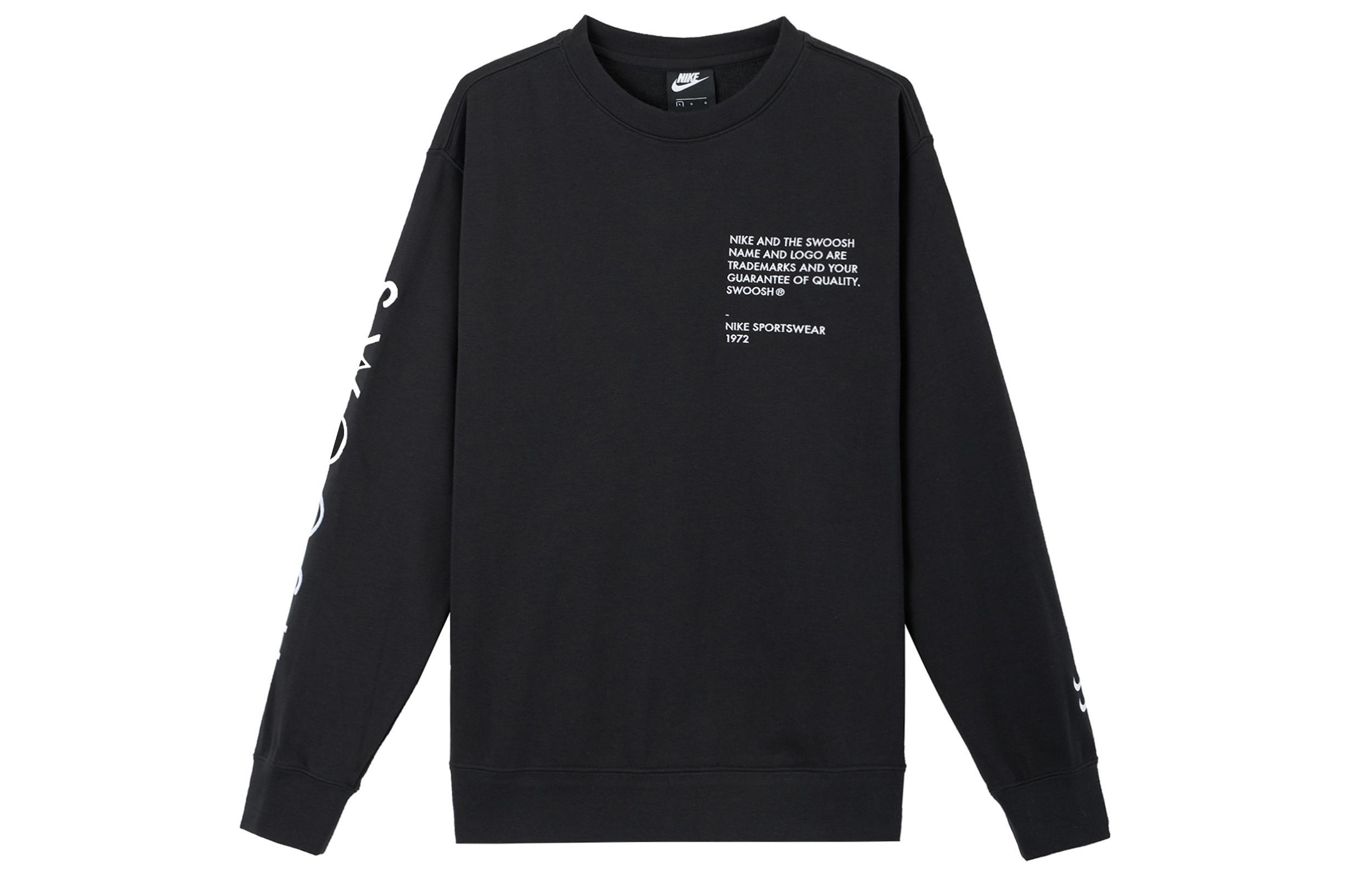

Nike Sweatshirts Men s Black Crew Neck Moderate Regular CU4035-010 XL