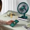 5000mAh 4 Speed Settings USB Rechargeable Oscillating Desk Fan Mini Table Cooling Fan Adjustable Head Home Office Personal Fan