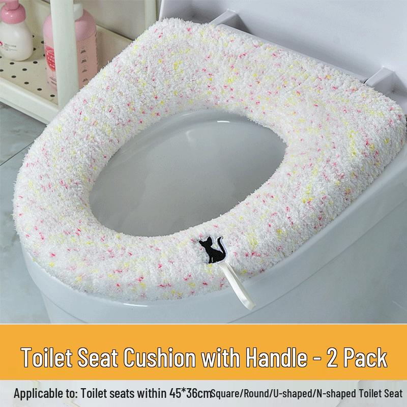Luxury Plush Velvet Toilet Seat Cushion