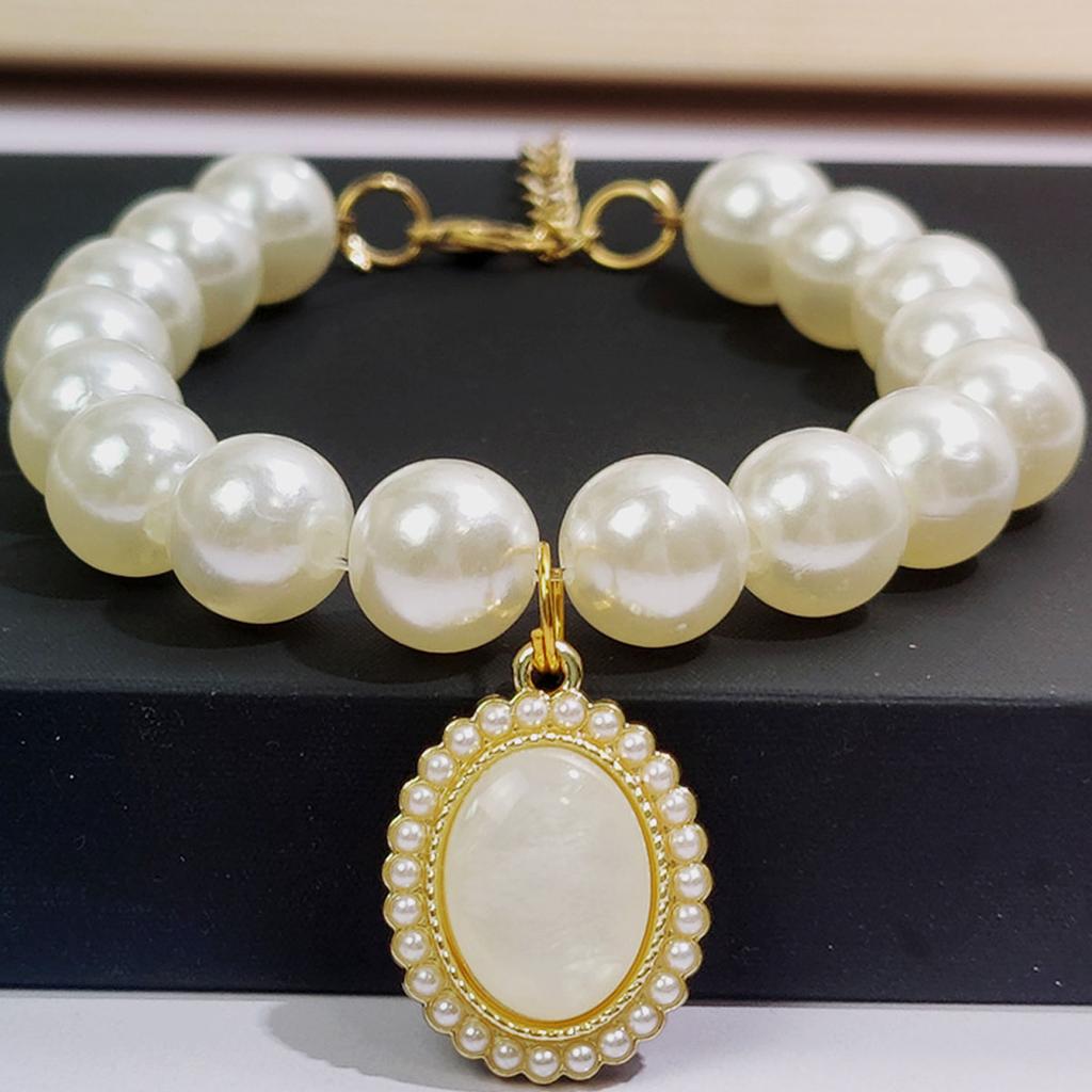 1 Pc Cat Pearl Necklace Cats & Dogs Fashionable Retro Cute Pendant Teddy Ragdoll Daily Wear Photo Shoots Decoration.