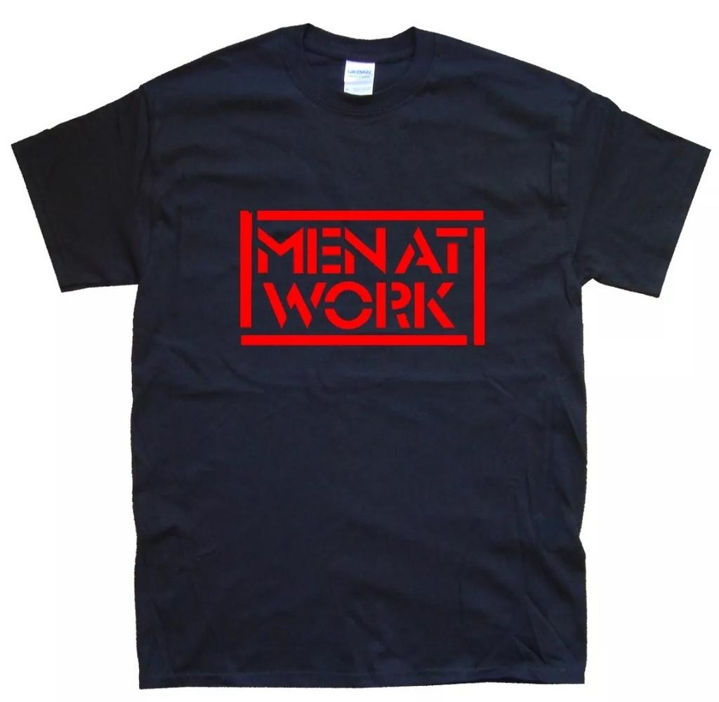 MEN AT WORK T-SHIRT sizes Black, White
