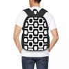 Ipanema Sac à Dos Étudiant Noir et Blanc Sac d'École Sac à Dos de Randonnée Voyage Journée pour Hommes Femmes Mode Sac à Livres Sacs à Bandoulière