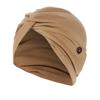 Foldbar polyester twist-kasket til kvinder med flerfarvede knapper til fritidsbrug