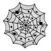 Halloween Spiderweb Tablecloth Black Lace Cobweb Decor with Spiders Ideal for Fireplace Mantle Kitchen & Party Table Decorations