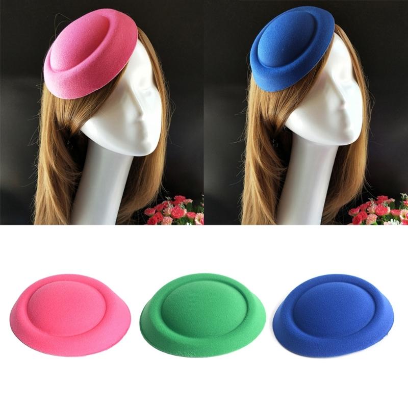 Mini Top Hat Base Man Women Wedding Party Fascinator Hat Cloth Millinery Hat Base Diy Craft Solid Man Women Dance Hat