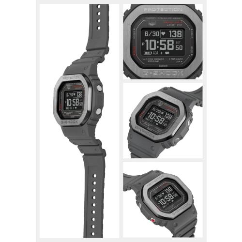 Casio G-Shock G-SQUAD Watch with Bluetooth Heart Rate Monitor, DW-H5600MB-8JR, Men's, Gray