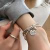 Korean Triple-Layer Pendant Bracelet: Elegant, Fashionable, Luxurious Niche Jewelry for Women