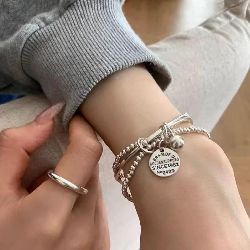 Korean Triple-Layer Pendant Bracelet: Elegant, Fashionable, Luxurious Niche Jewelry for Women