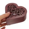 Wooden Music Box Kit Heart Shaped Case Vintage Wind Up Mechanism Office Boxes Puzzle Prop Decorative Birthday Gift Women