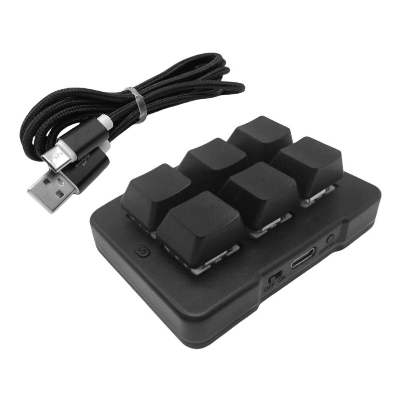 

MK623PRO Wireless USB Keyboard 6 Key Customizable Macro Programming for Gamers and Professionals with LED 1