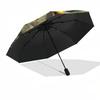 Eiffel Tower, Underwater Themed Automatic Opening and Closing Umbrella, Brightly Colored 8-rib Portable Umbrella, Suitable for Men and Women