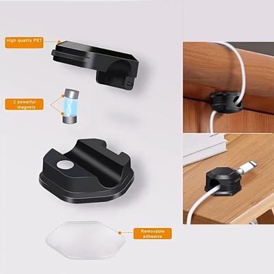 Magnetische Kabel-Organizer-Clips für Schreibtisch, Nachttische, Handy-Ladegerät und Computer-Kabelmanagement