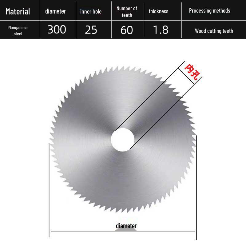 High-Speed Steel Circular Woodworking Saw Blade for Angle Grinders: Available in 4", 5", 6", 7", and 10".