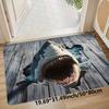 Shark Attack Rug - 3D Illusion Floor Mat for Bold Interiors, Great for Kids' Rooms or Game Rooms | Novelty Rugs