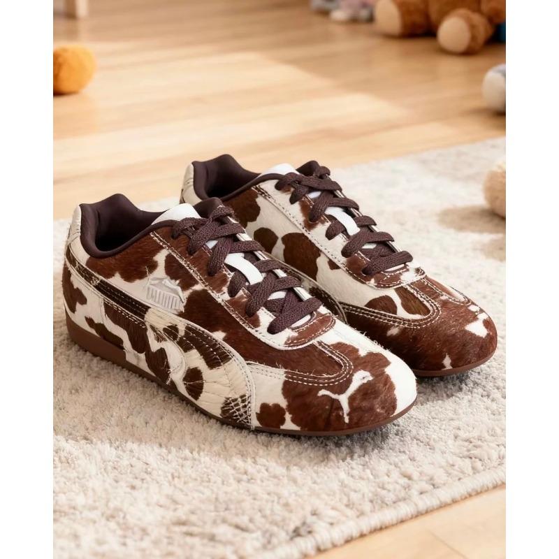 [Pure Original Lychee Leather] Rose Racing Shoes PM Classic SpeedcatOG Suede Thin-soled T-head Women's Shoes