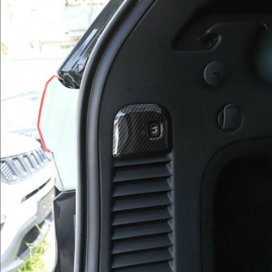 For Dodge Durango 2011- Carbon Fiber Interior Rear Trunk Switch Cover Trim