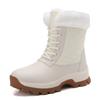 TUINANLE Unisex Black Snow Boots: Velvet, Lightweight, Thickened Plush Warmth Women Ankle Boots Men Cotton Shoes