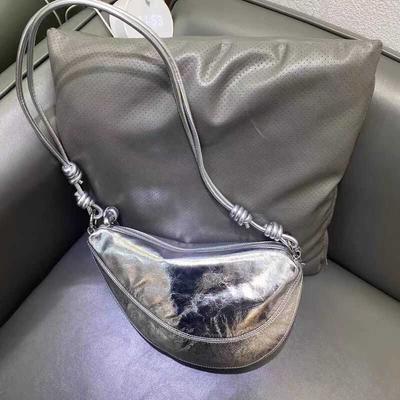 Fashion Niche Design Korean Croissant Soft Leather Dumpling Bag Underarm Bag Casual Commuting Shoulder Bag Crossbody Bag Woman