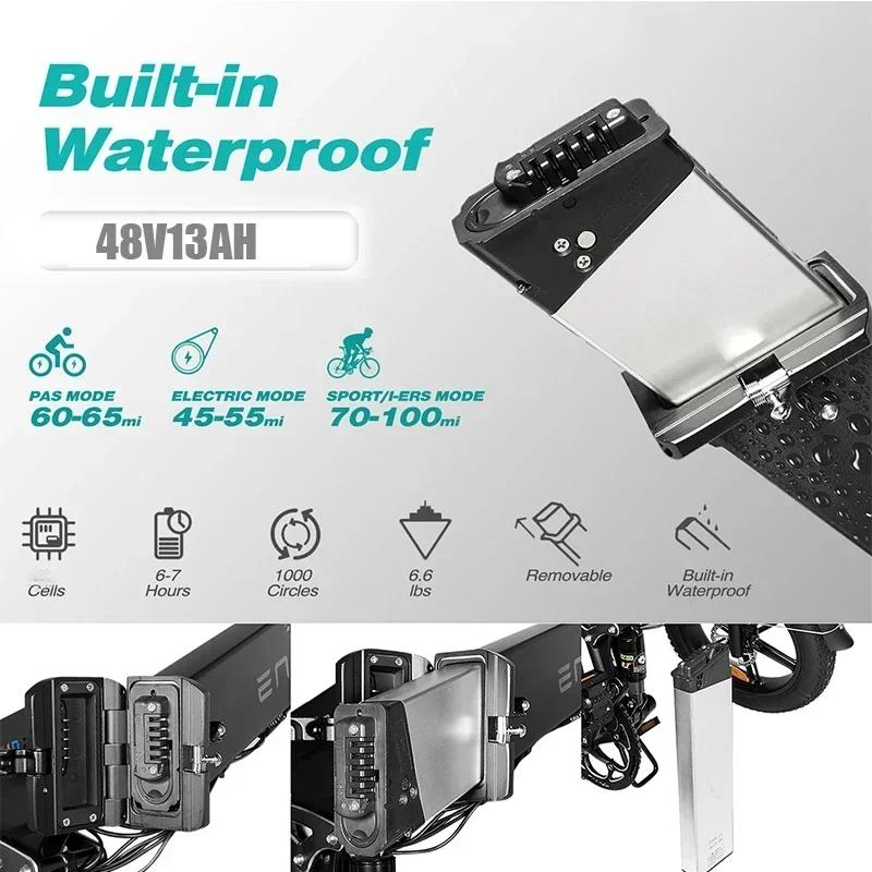 Electric Bike ENGWE X 250W Motor Folding 48V Motor 13AH Lithium Battery 20-inch Fat Tire E Bike Aluminum Alloy Electric Bicycle