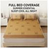 Breathable Cool Touch Washable Ice Silk Rattan Cooling Mat Soft Summer Bed Sheet Fitted Sheet for Kids Babies 150x200/180x200cm Home Use