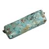 Flower Embroidered Pen Pouches Large Capacity Cotton Linen Pencil Case Zippered Closure for School Office Accessory