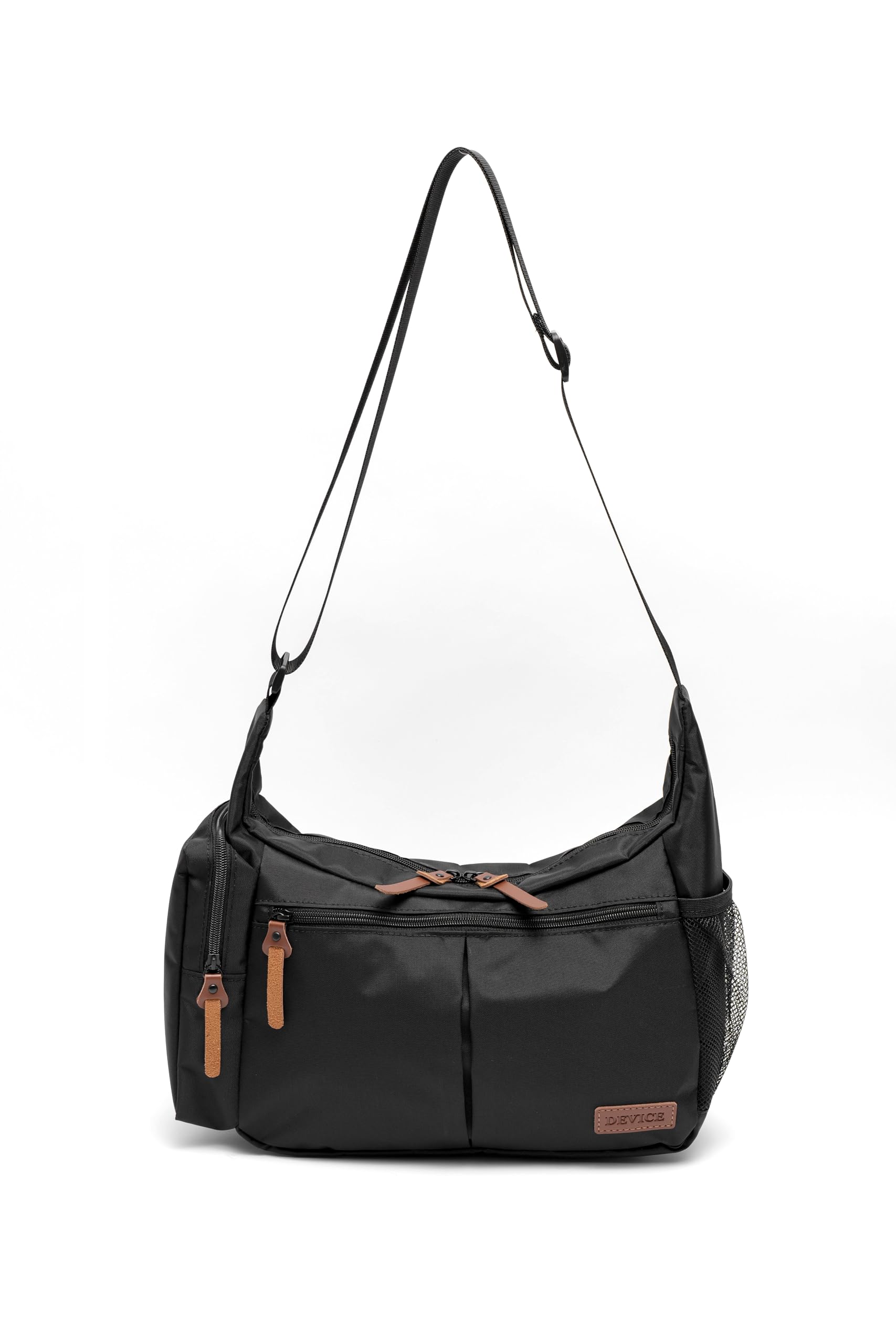 

Messenger bag with cold and warm plastic bottle front double shoulder black [Device] pocket, pocket, bag, чорний