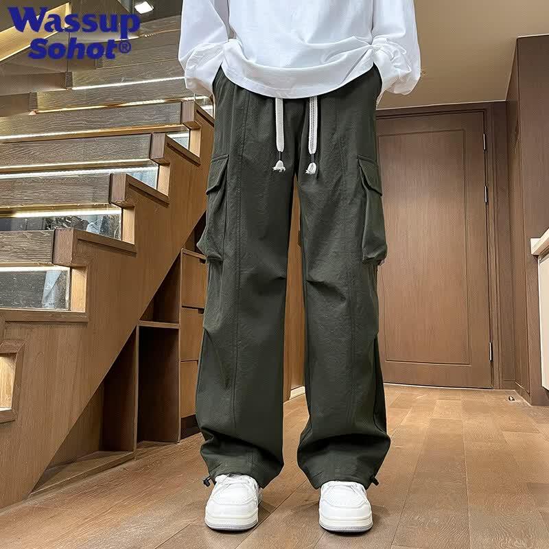 Wassup Sohot Men s Loose Fit Straight Leg Cargo Pants 2XL