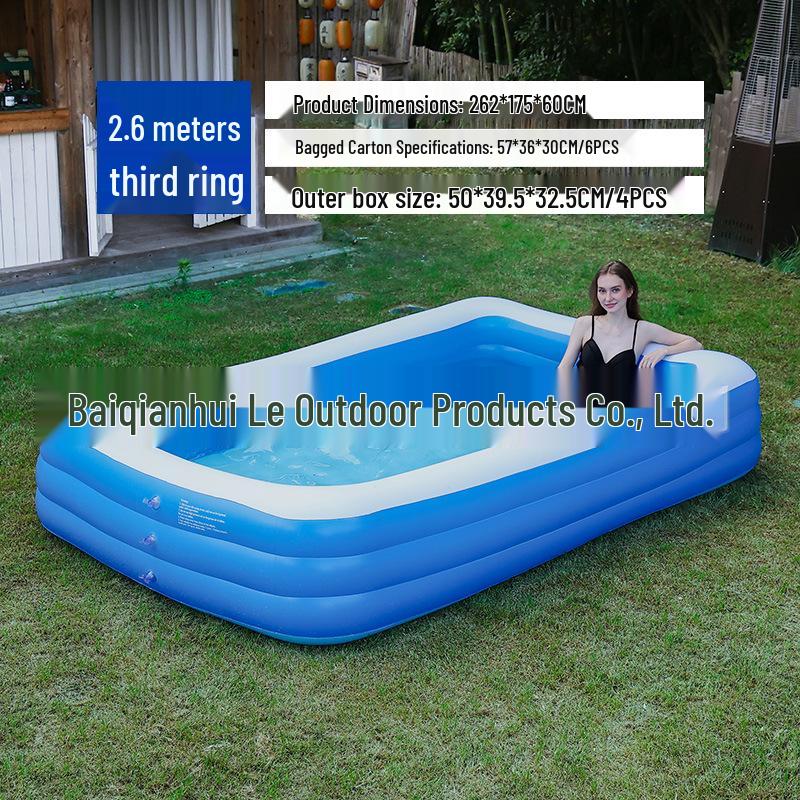Inflatable PVC Swimming Pool for Kids and Adults - Foldable, Waterproof Outdoor Play