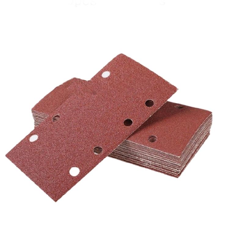 Multipurpose 185x93mm Flocking Sandpaper Sheets 8 Hole Design Anti Static Abrasives For DIYer Projects Smooth Finishing