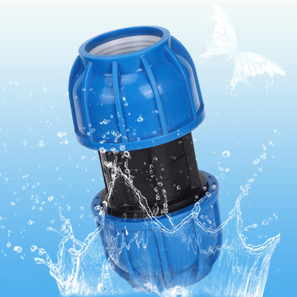 Water Pipe Connector Fittings PE Plastic Straight Pipe Connector Adapter 63mm To 63mm