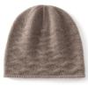 Cashmere hat women's solid color water pattern wool hat thermal ear protection bag head hat stacking hat knitted outdoor cold hat