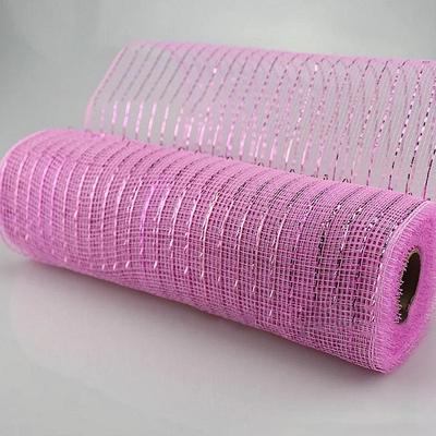Rosa und Goldband 1 Rolle Gold-Drahtgitterband für DIY-Schleifen Girlande Geschenkverpackungsnetz Festival Heimdekorationszubehör