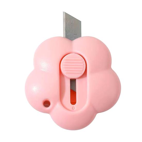 

Милый цветочный мини-нож для хозяйственных нужд, портативный, с выдвижным лезвием, для вскрытия посылок, скрапбукинга, легкий, компактный режущий инструмент для путешествий розовый