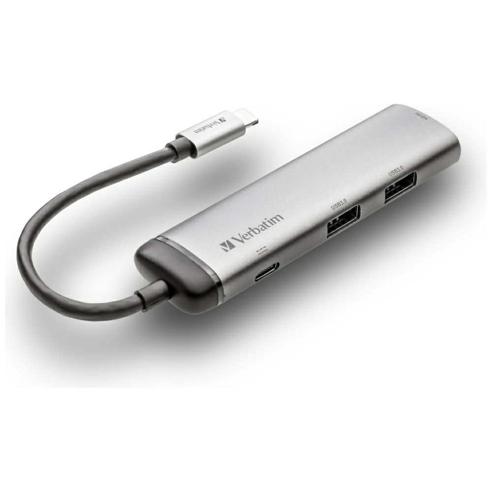 Verbatim Adapter Hub Usb-C - Usb-C/      2Xusb-A 3.0/Hdmi Aluminiowy/Aluminum 49140