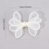 2Pcs New Flower Petal Bow Hair Clips Sweet Pearl Mesh Hairpins Princess Barrette For Girls Children Headwear Hair Accessories