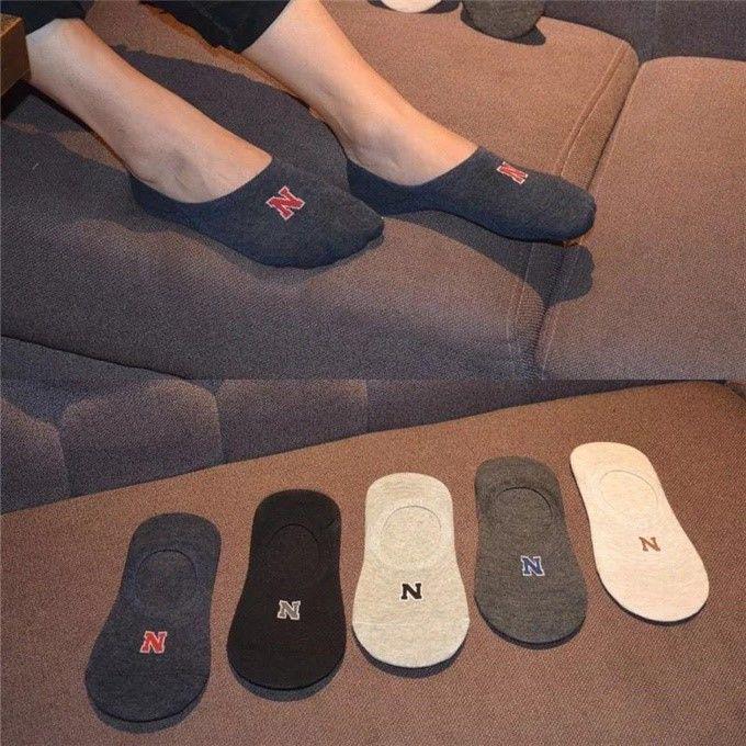 Korean Style Men's Non-Slip No-Show Summer Socks with Silicone Grip