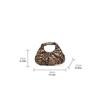 Pu Leopard Print Handbag Black Crescent Bag Simple Pu Leather Handbag  Make Up Bag