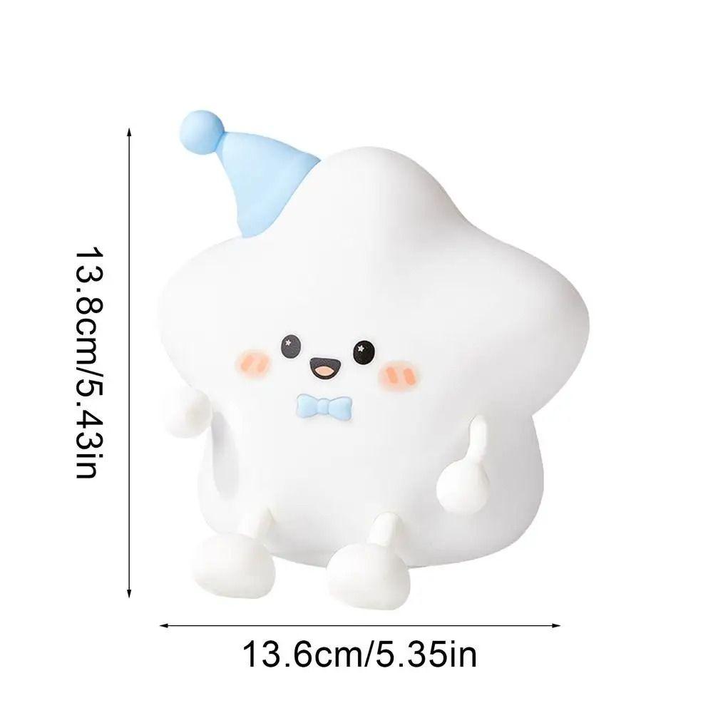 Soft Silicone LED Star Night Light Colorful Light Touch Table Lamp Bedside Light  Kids Room