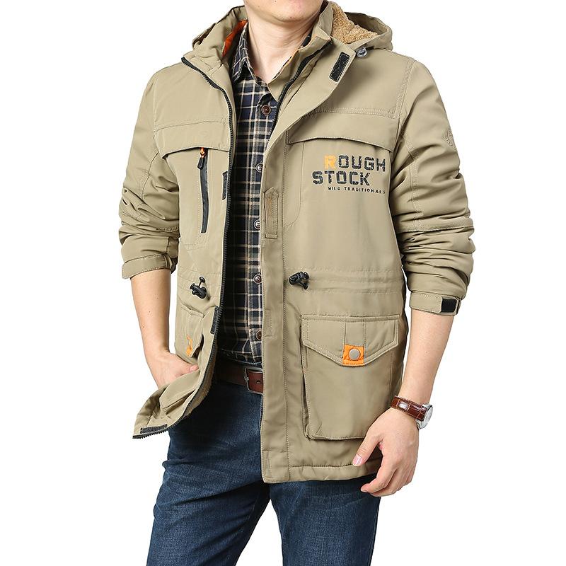 Spring and Autumn Men's Casual Jacket Autumn and Winter Outdoor Multi-Pocket Quick-Drying Mountaineering Suit Fleece Men's Jacket