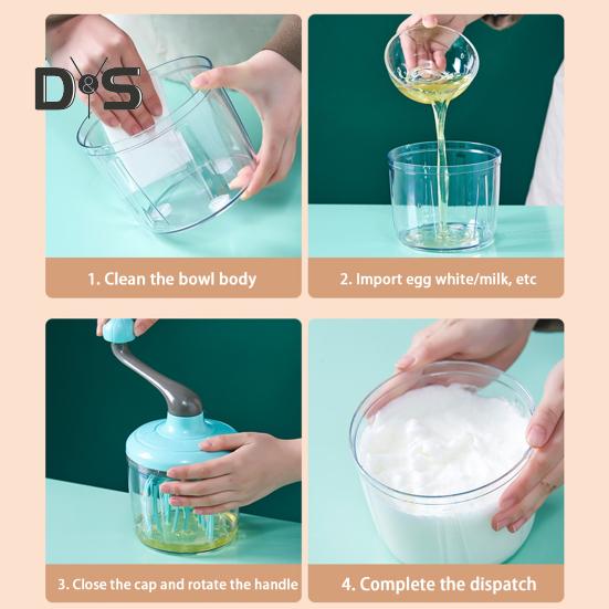 Batidor de huevos fácil de limpiar, sin esfuerzo, ahorra tiempo, prepara postres, batidor de huevos, suministros para el hogar