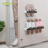 Yikeke Wall-Mounted Punch-Free Bathroom Slipper & Towel Rack