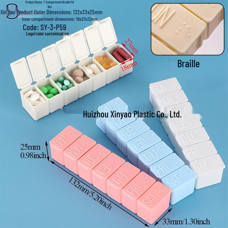 Seven-Day Pill Organizer: Morning, Noon, Night Portable Capsule Case with Large Capacity
