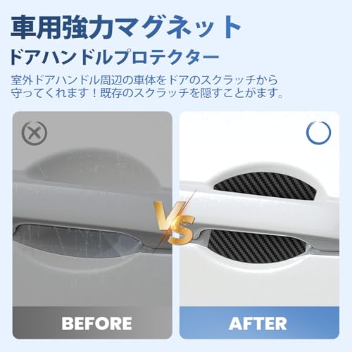 AUTO SPEC Ochraniacz Klamki Magnetyczny Pasuje do Honda New Fit Seria GR 4 Generacji GR1/2/3/4/5/6/7/8/GS4/5/6/7 Luty 2020~ Część Klamki