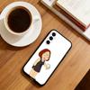 Cute cartoon Unlucky Meg Phone Case For Samsung Galaxy A73,A72,A71,A70,A53,A52,A51,Soft Silicone Black Cover