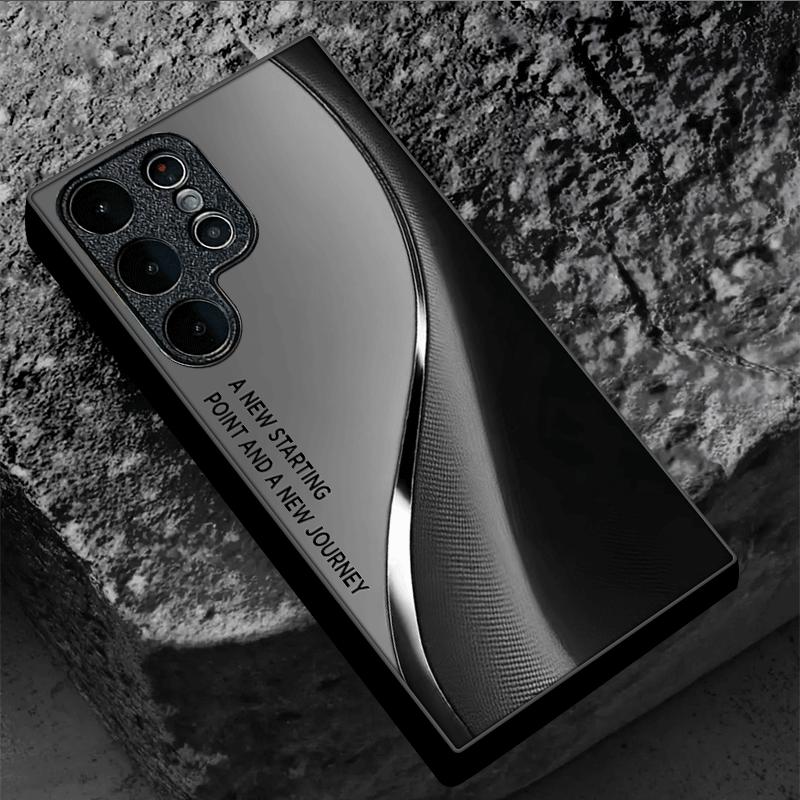 Creative curved tempered glass phone case suitable for Samsung Galaxy S26 S25 S24 S23 S22 S20FE/Ultra/Plus5Ganti drop back cover