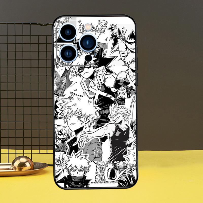 Bakugo Boku No My Hero Academia Phone Cover For iPhone 12 13 Mini 11 14 Pro Max X XS XR Max 7 8 Plus SE Soft Case Fundas