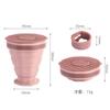 Folding Cups 220ml BPA FREE Food Grade Water Cup with Lid Travel Silicone Retractable Coloured Portable Outdoor Coffee Handcup